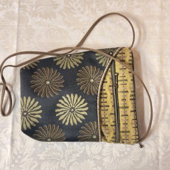 Maruca Crossbody Bag – Handmade in Boulder, CO – Rare Gold/Green Cast Floral Pat - Picture 7 of 7